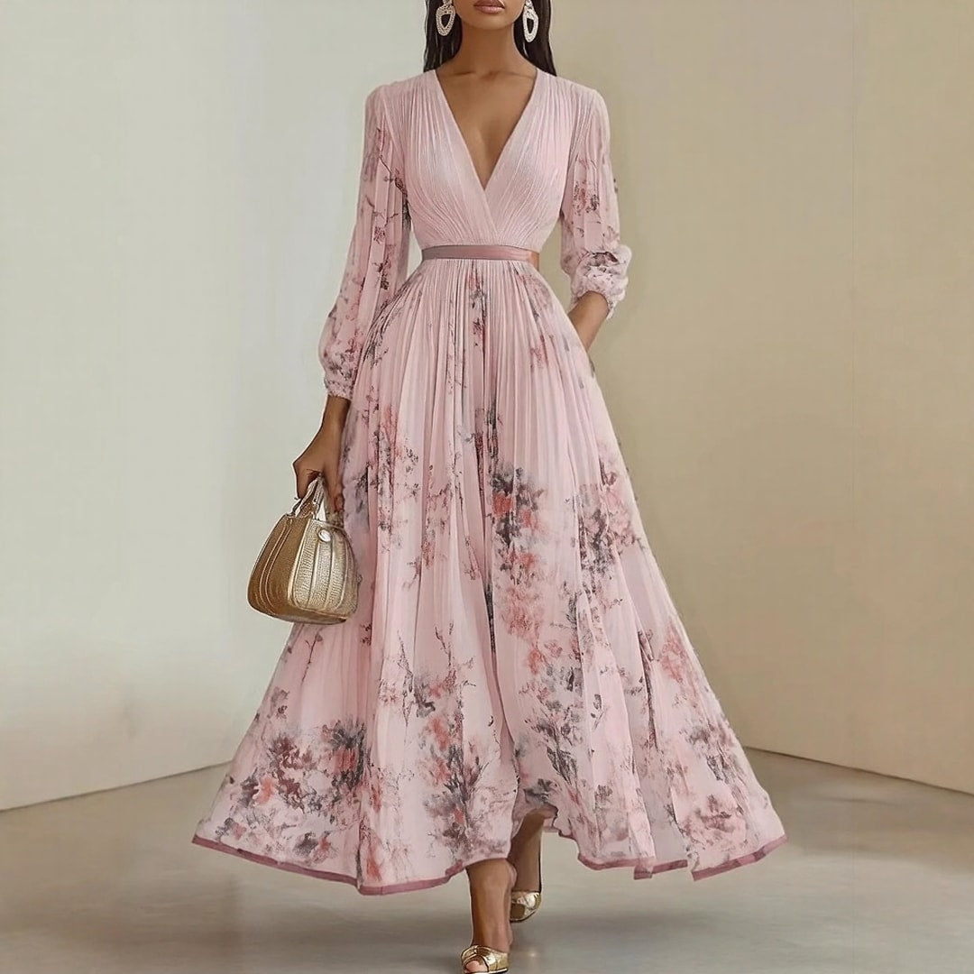 Women's Floral Pleated Maxi Dress | Kelvedon_2