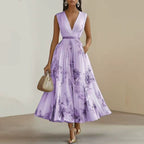 Women's Floral Pleated Maxi Dress | Kelvedon_3