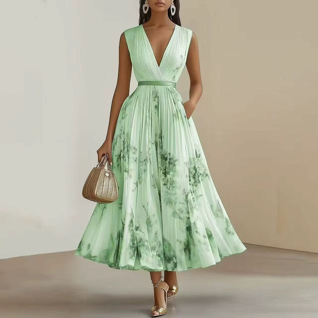 Women's Floral Pleated Maxi Dress | Kelvedon_4