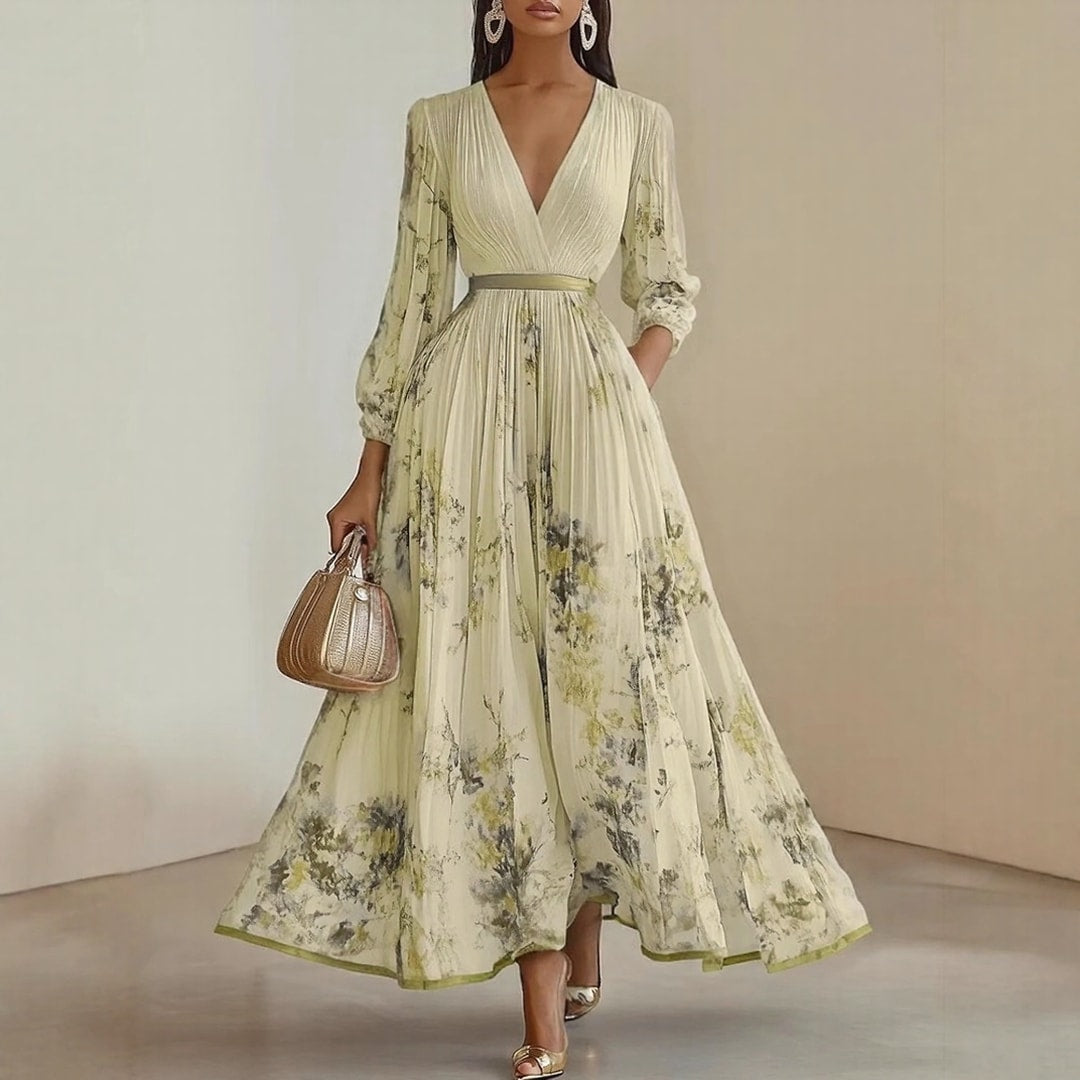 Women's Floral Pleated Maxi Dress | Kelvedon_5