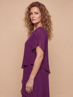 Women's Tiered Chiffon Midi Dress | Brooksby_3