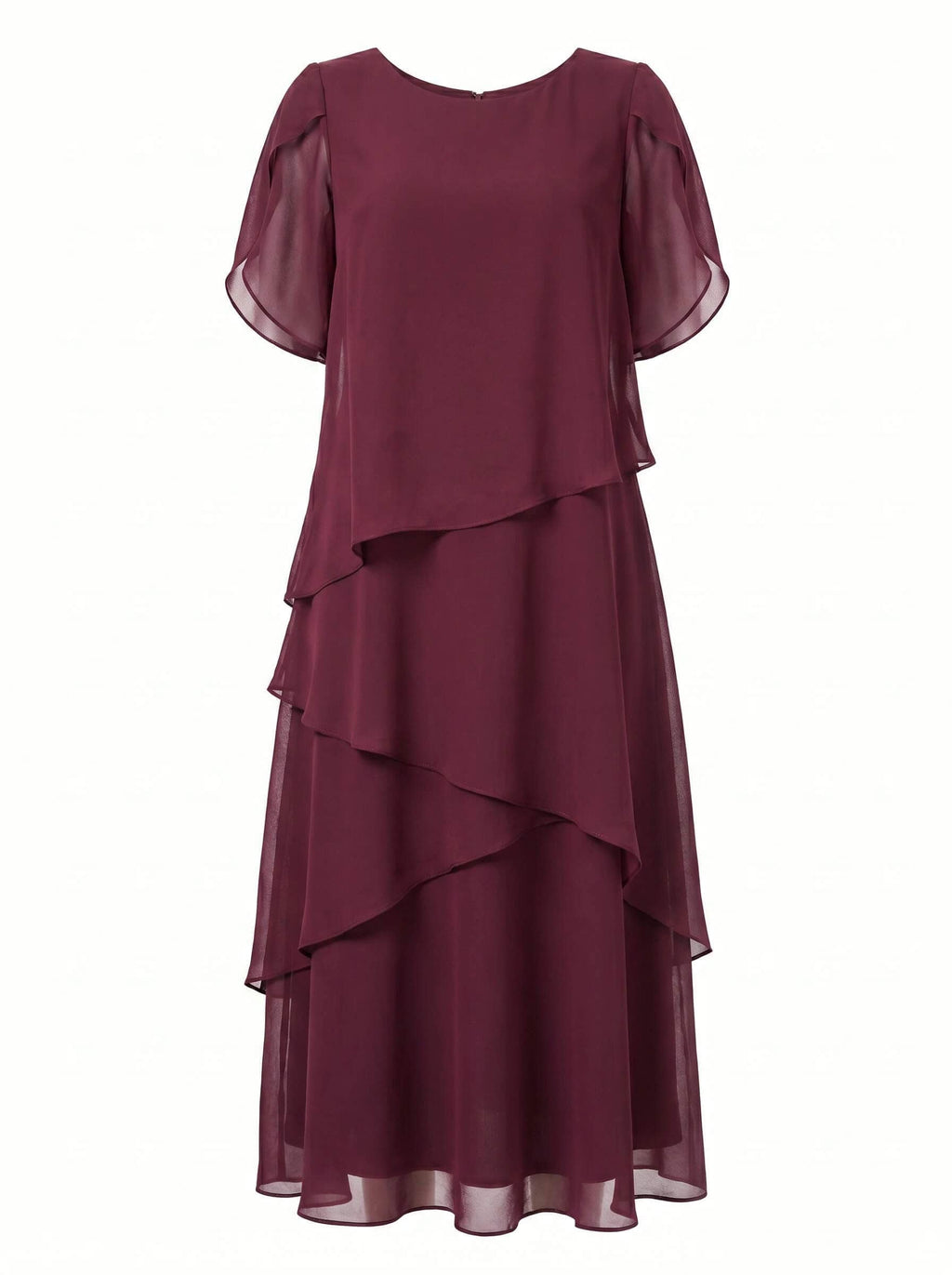 Women's Tiered Chiffon Midi Dress | Brooksby_5