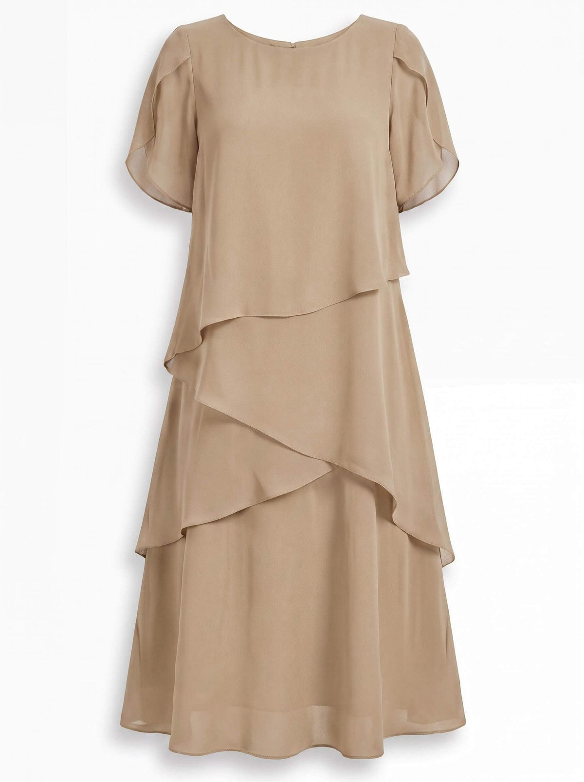 Women's Tiered Chiffon Midi Dress | Brooksby_6