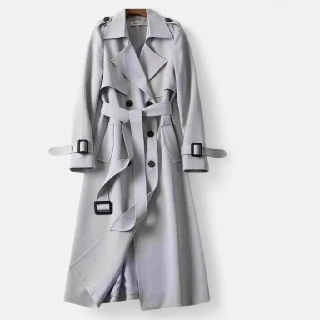 Women's Double Breasted Belted Trench Coat | Wadebridge_13
