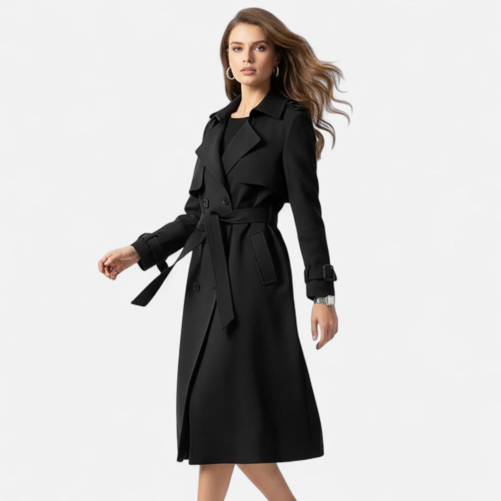 Women's Double Breasted Belted Trench Coat | Wadebridge_2