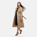 Women's Double Breasted Belted Trench Coat | Wadebridge_5