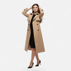 Women's Double Breasted Belted Trench Coat | Wadebridge_6