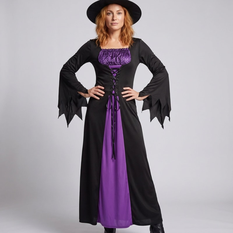 Women's Lace-Up Witch Halloween Costume Dress | Griselda_1