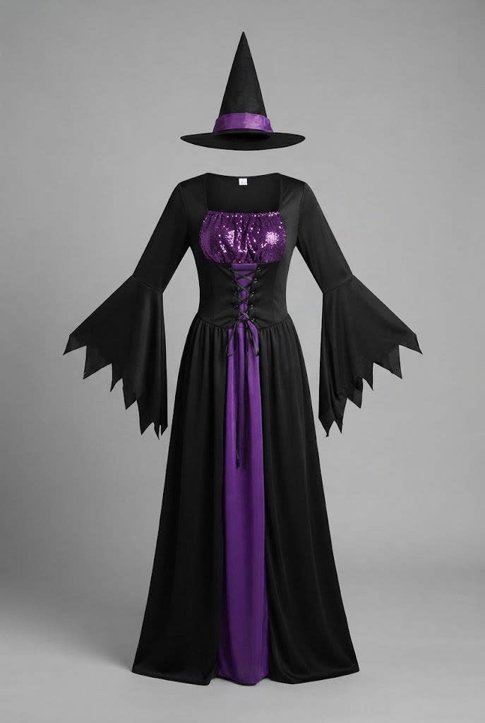 Women's Lace-Up Witch Halloween Costume Dress | Griselda_4
