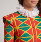 Women's Geometric Print Jester Costume Set | Ellesmere_2
