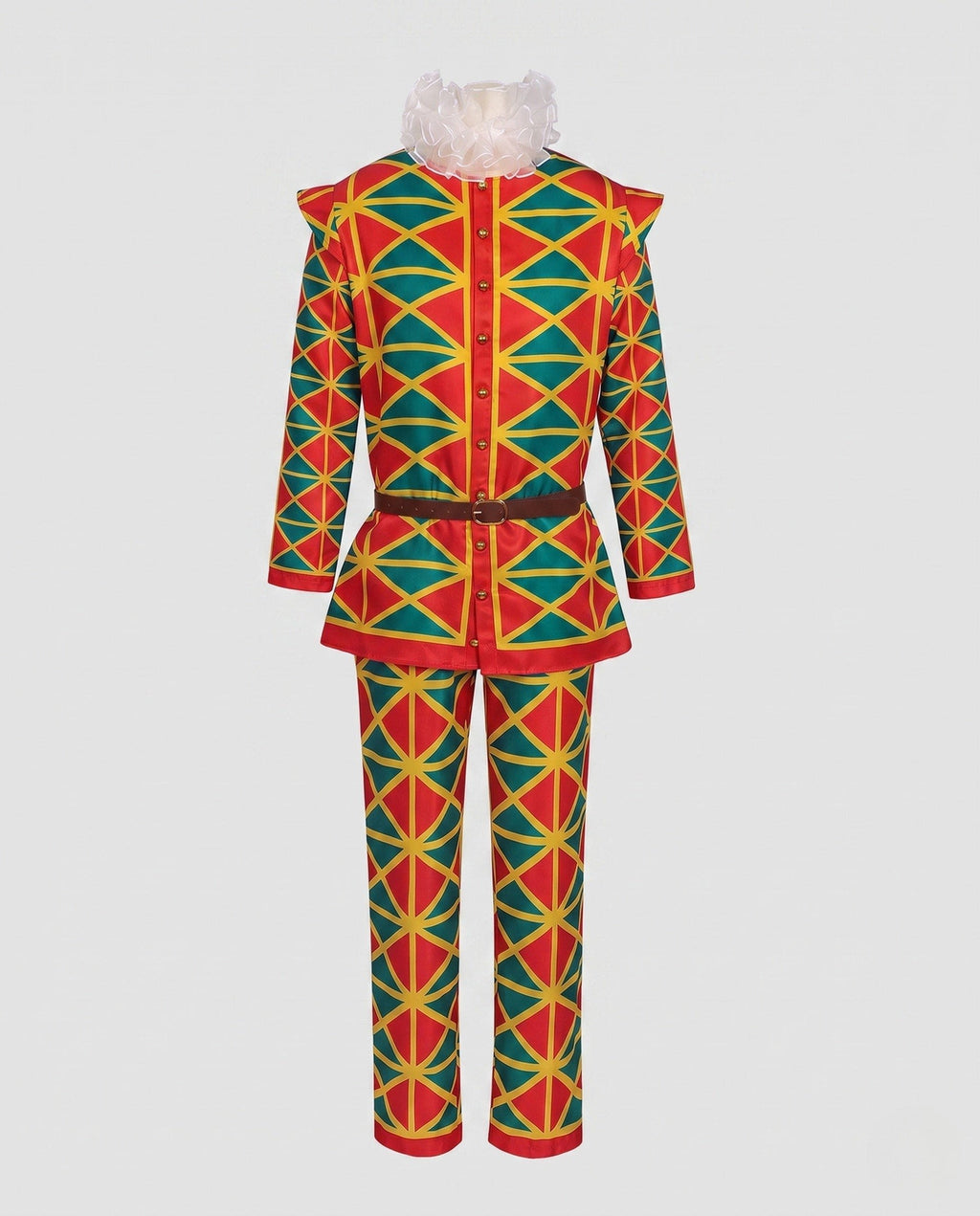 Women's Geometric Print Jester Costume Set | Ellesmere_4