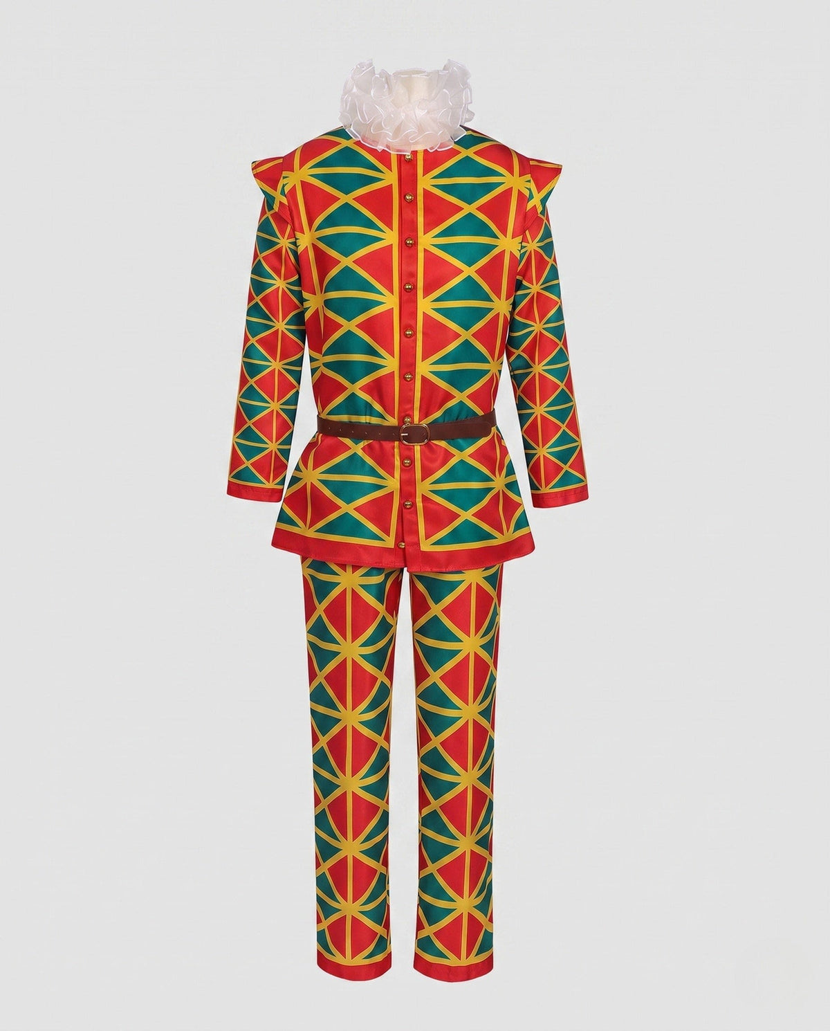 Women's Geometric Print Jester Costume Set | Ellesmere_4