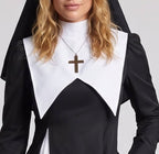 Women's Pleated Panel Nun Halloween Costume Dress | Linsdale_2