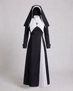 Women's Pleated Panel Nun Halloween Costume Dress | Linsdale_4
