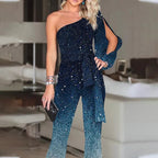 Women's One Shoulder Wide Leg Jumpsuit | Nettlebed_2