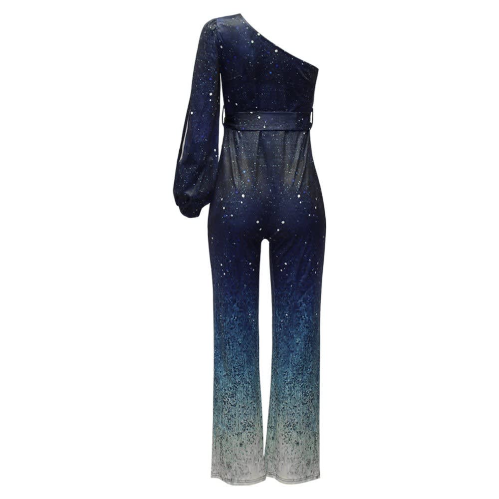 Women's One Shoulder Wide Leg Jumpsuit | Nettlebed_4