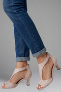 Women's Peep Toe Cutout Heels | Adelina_4