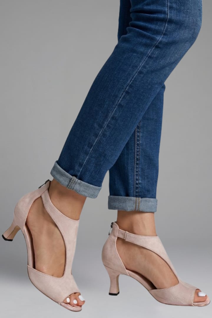 Women's Peep Toe Cutout Heels | Adelina_5