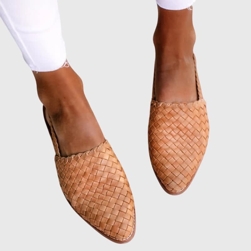 Women's Woven Pointed Toe Flats | Yolande_1