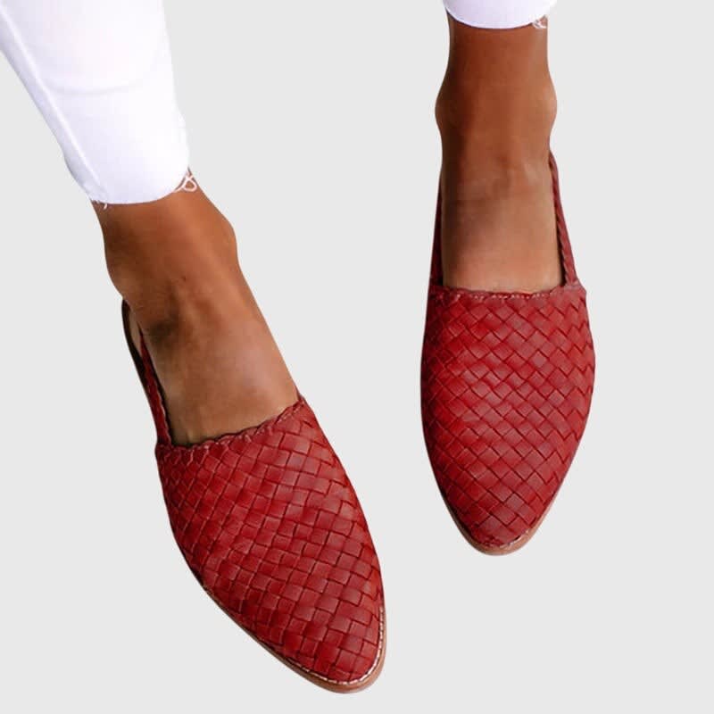 Women's Woven Pointed Toe Flats | Yolande_2