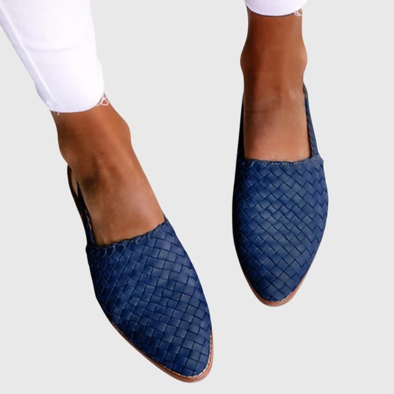 Women's Woven Pointed Toe Flats | Yolande_3
