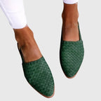 Women's Woven Pointed Toe Flats | Yolande_4