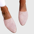 Women's Woven Pointed Toe Flats | Yolande_5