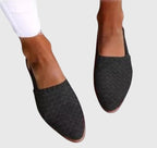 Women's Woven Pointed Toe Flats | Yolande_7