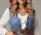 Women's Belted Layered Pirate Costume Set | Glaisdale_2