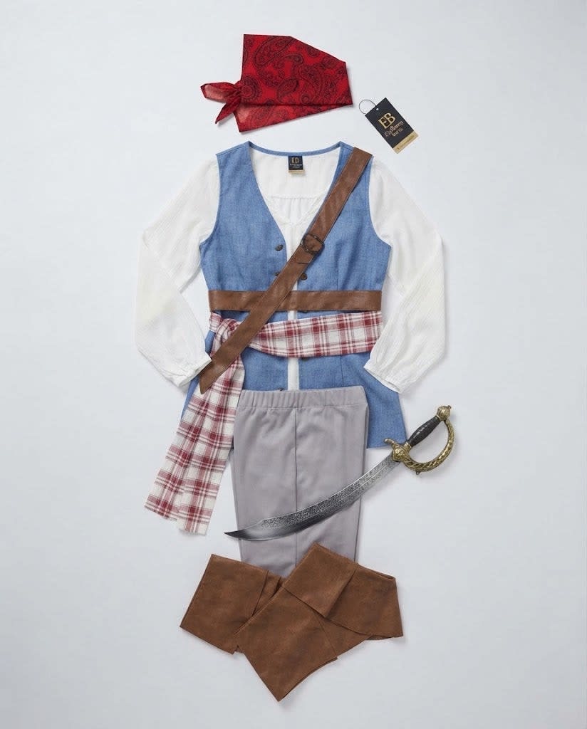 Women's Belted Layered Pirate Costume Set | Glaisdale_4