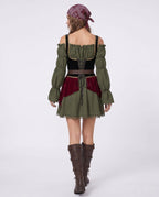 Women's Off Shoulder Corset Pirate Costume Dress | Chelverton_4