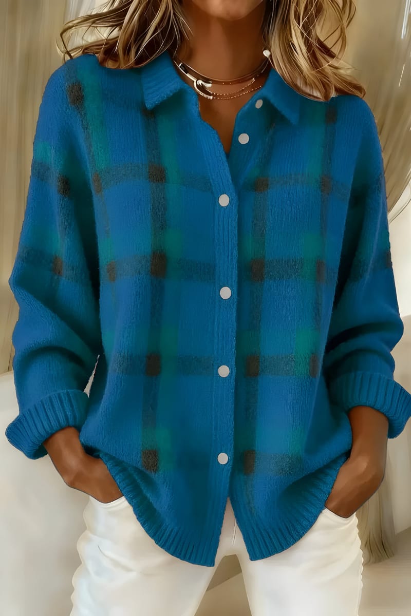 Women's Oversized Plaid Cardigan | Wolsey_6