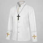 Women's Gold Trim Priest Halloween Costume Jacket | Tilbrook_5