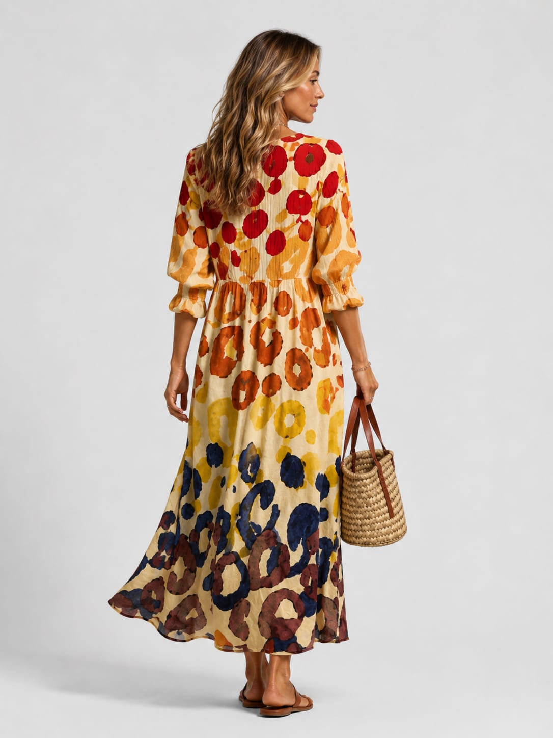 Women's Printed Maxi Shirt Dress | Harlowe_2