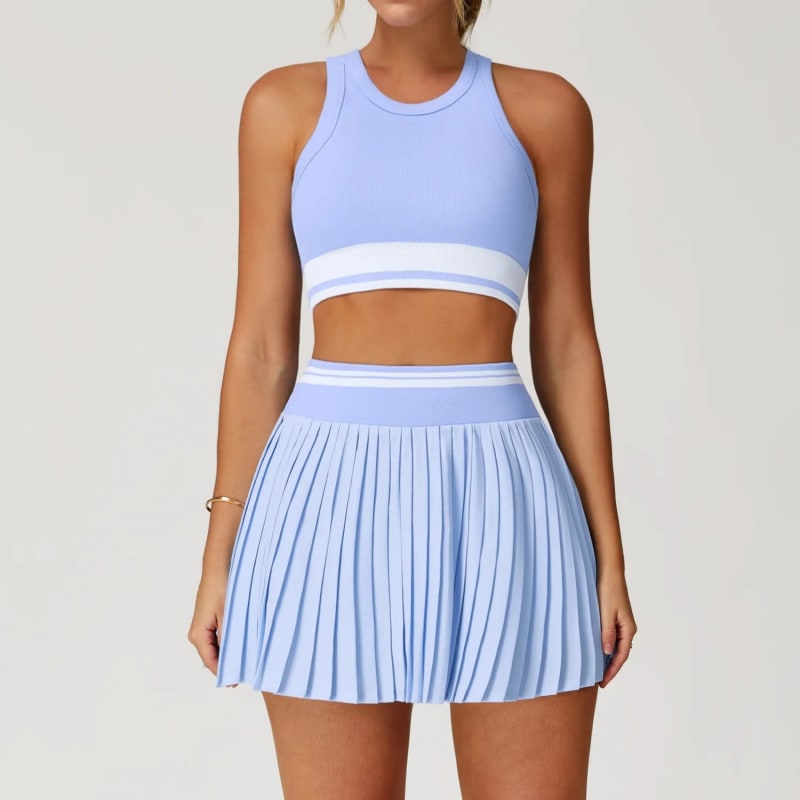 Women's Tennis Skirt 2 Piece Workout Set | Duxbury_1