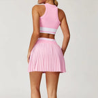 Women's Tennis Skirt 2 Piece Workout Set | Duxbury_5