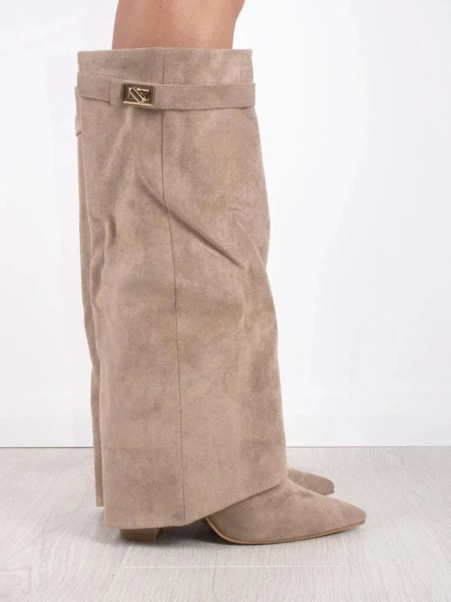 Women's Suede Knee High Boots | Corisande_10