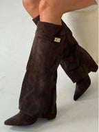 Women's Suede Knee High Boots | Corisande_11