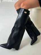 Women's Suede Knee High Boots | Corisande_14