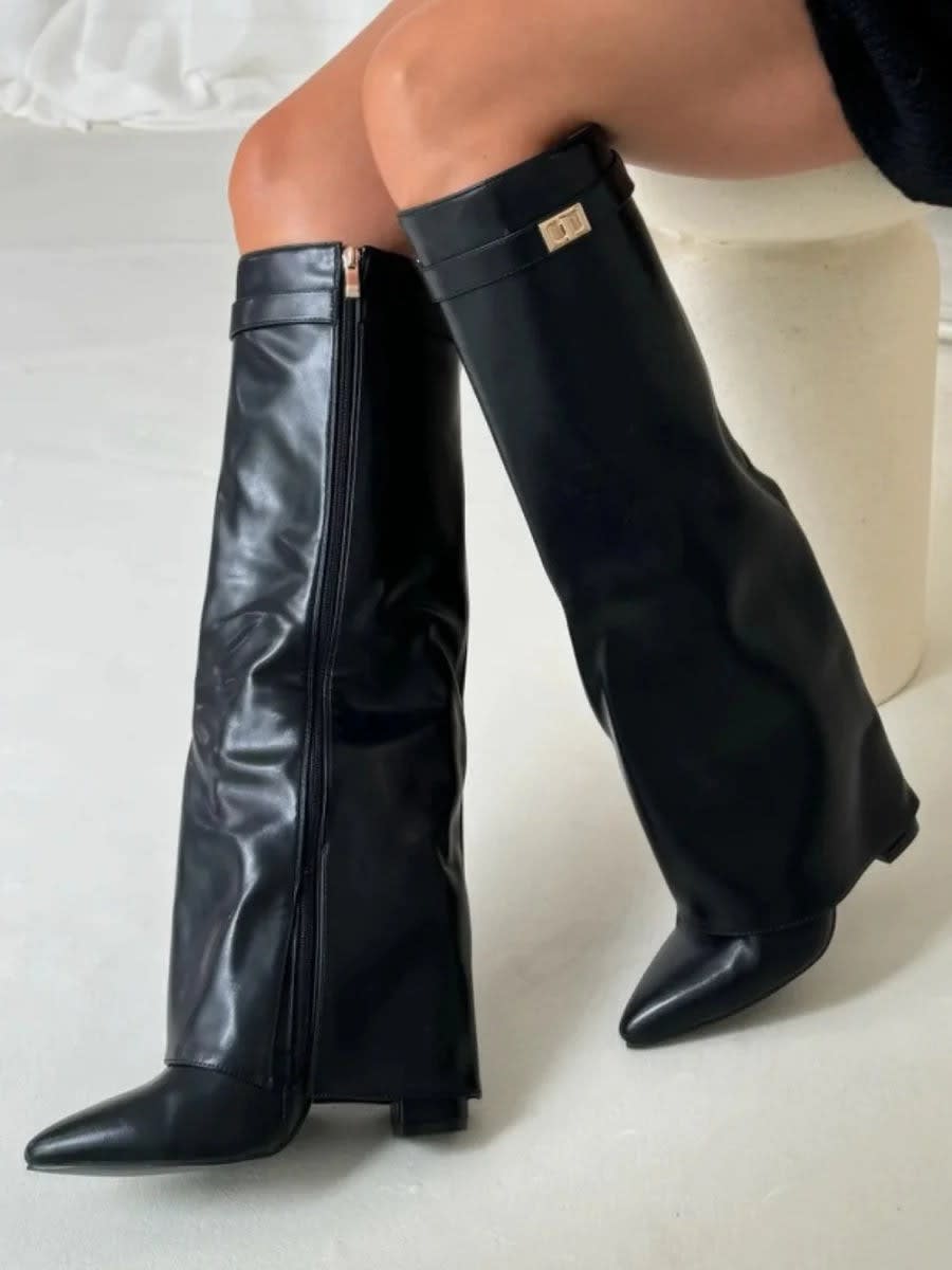 Women's Suede Knee High Boots | Corisande_15