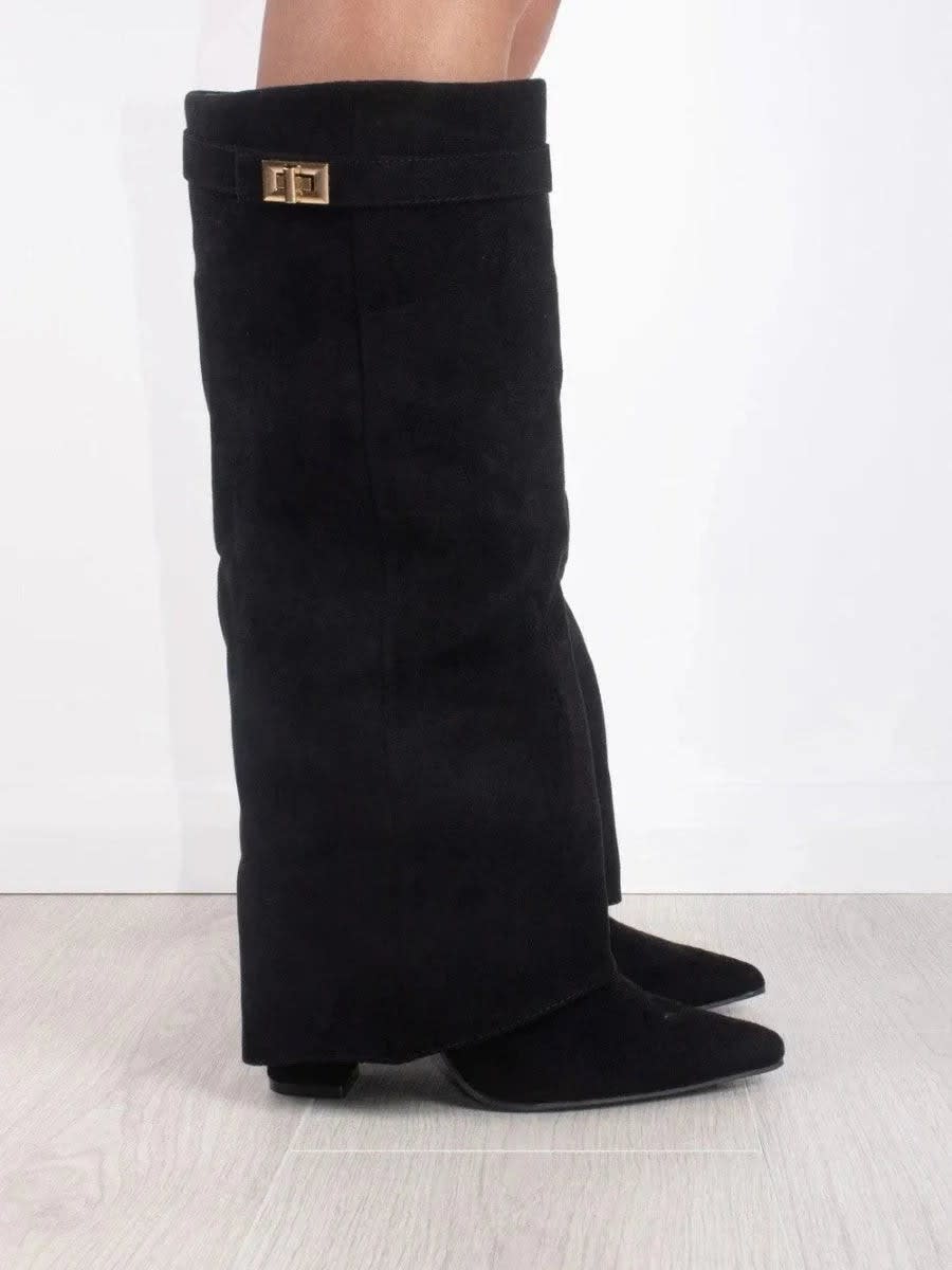 Women's Suede Knee High Boots | Corisande_3