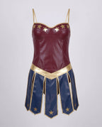Women's Faux Leather Warrior Costume Set | Membury_4