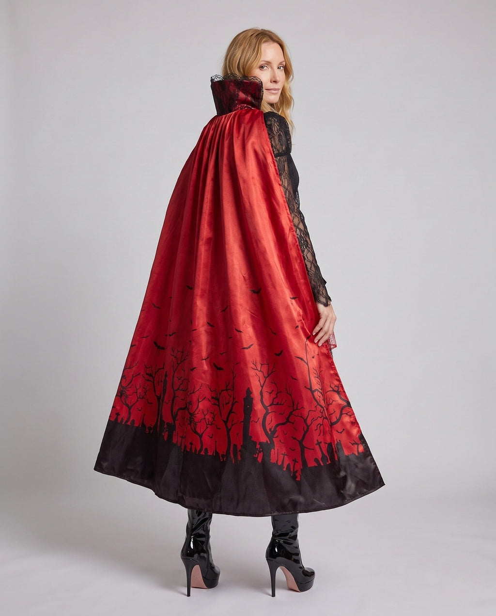 Women's Caped Vampire Halloween Costume Set | Netherwood_3