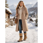 Women's Faux Fur Trim Mid Calf Boots | Northaw_3
