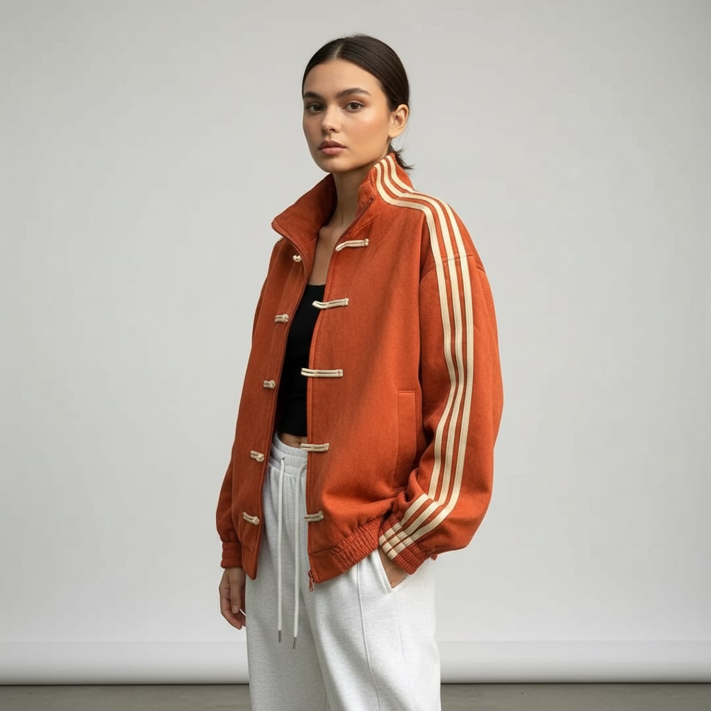 Women's Oversized Retro Track Jacket | Rothbury_10