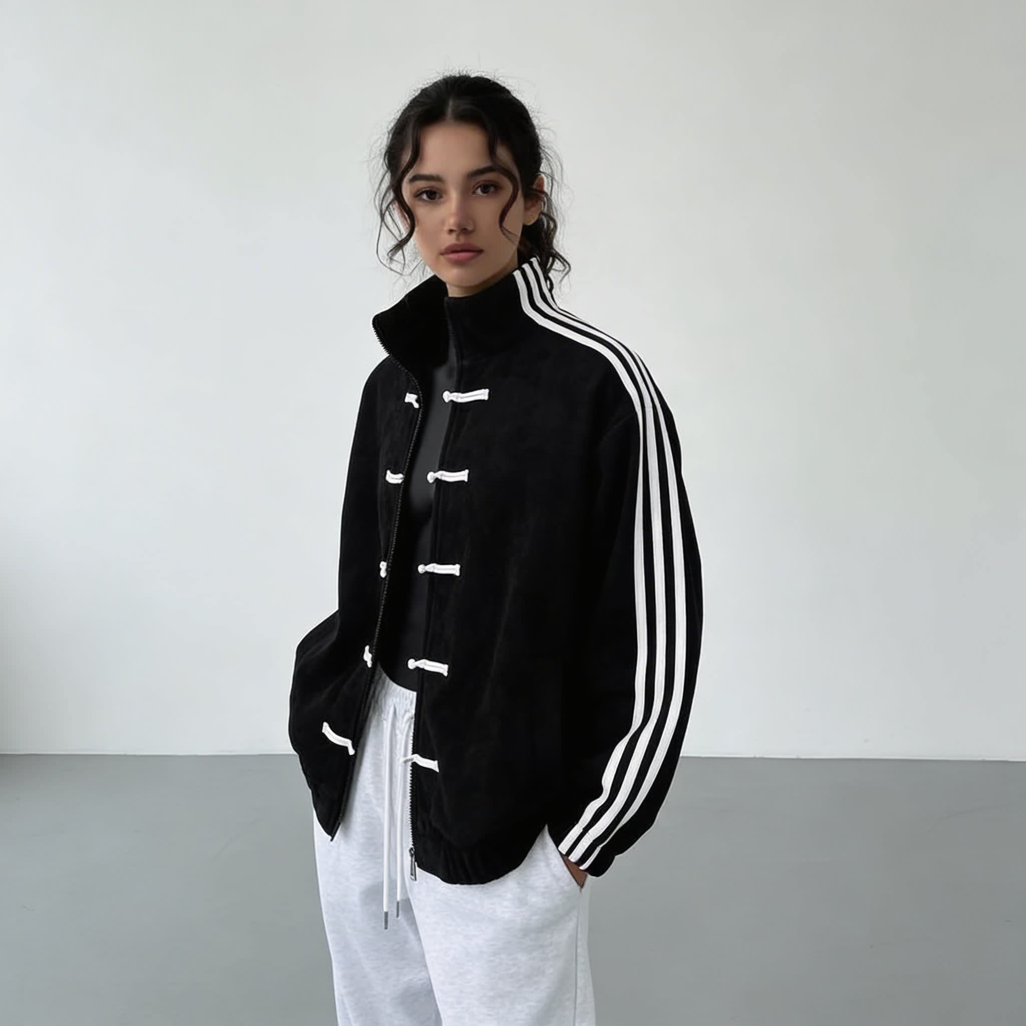 Women's Oversized Retro Track Jacket | Rothbury_14