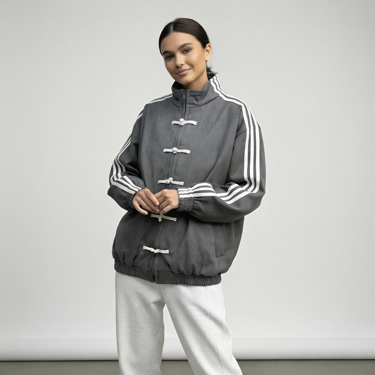 Women's Oversized Retro Track Jacket | Rothbury_15
