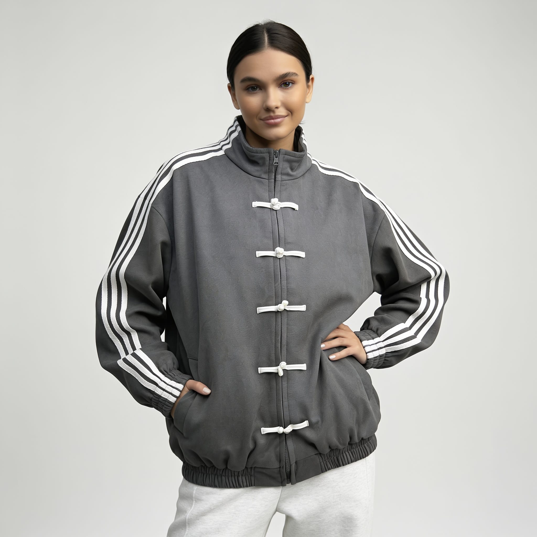 Women's Oversized Retro Track Jacket | Rothbury_16