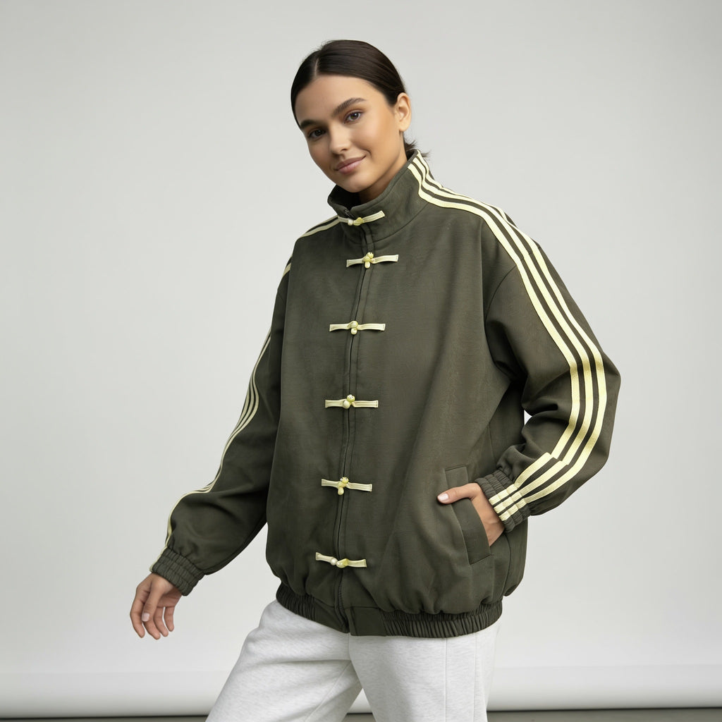 Women's Oversized Retro Track Jacket | Rothbury_17
