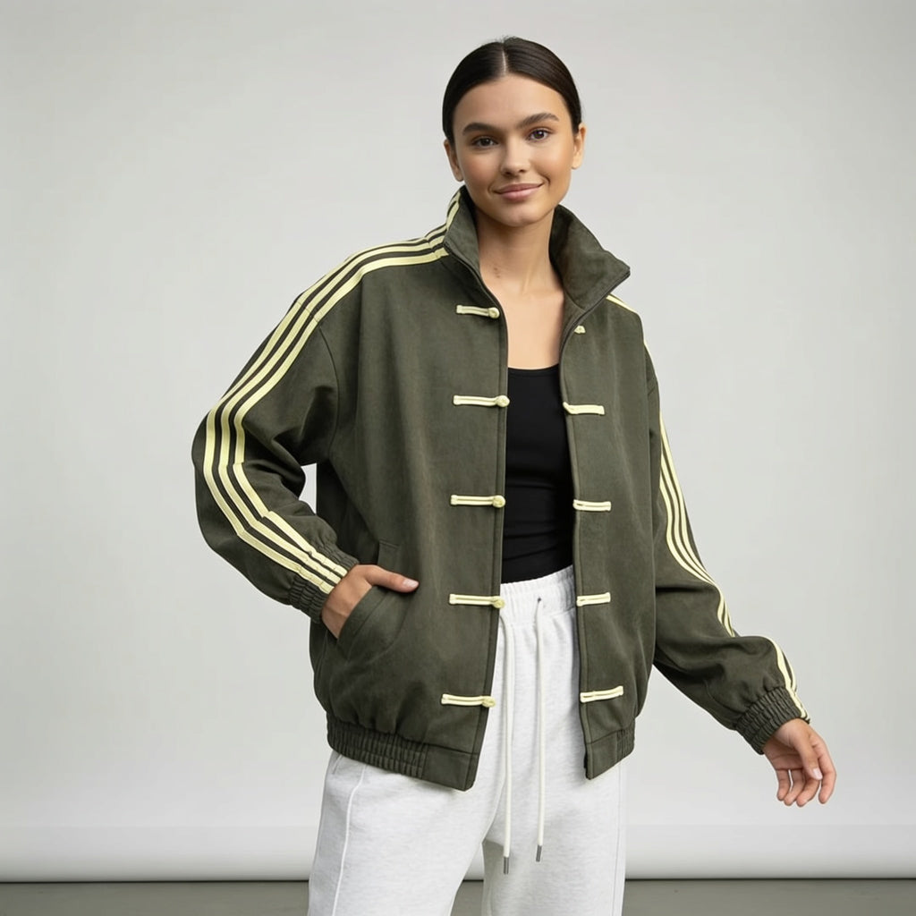 Women's Oversized Retro Track Jacket | Rothbury_18
